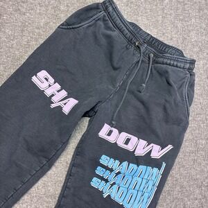 Shadow Hill Gold Label Sweatpants Unisex Medium‎ Black Graphic Logo Joggers